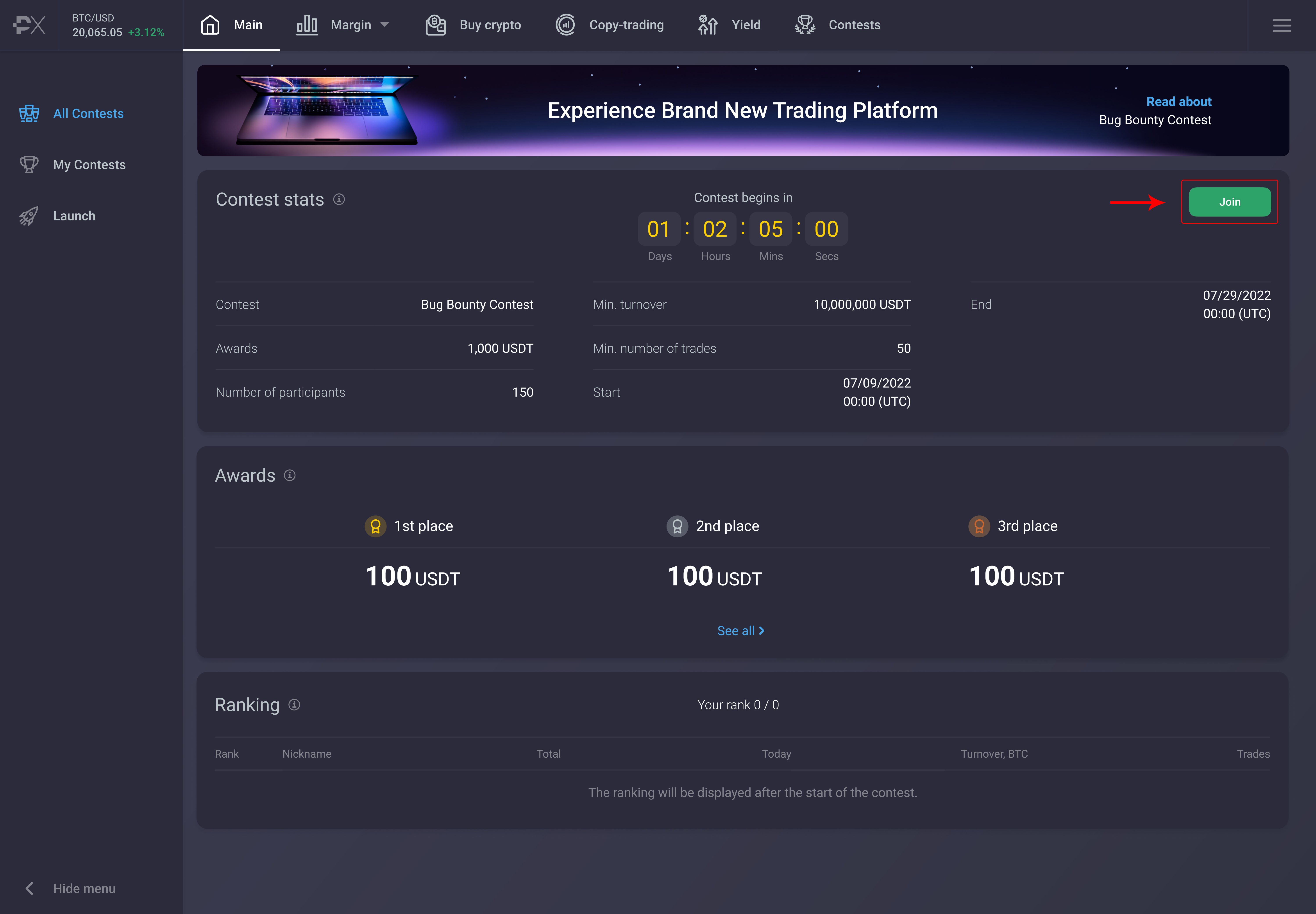 $100,000 Bug Bounty Contest - Test Drive The New Exnes Market View Platform - Group 1146