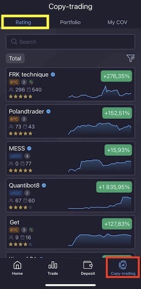 Following Now Implemented Into Exnes Market View Mobile App Copy Trading Experience - 1